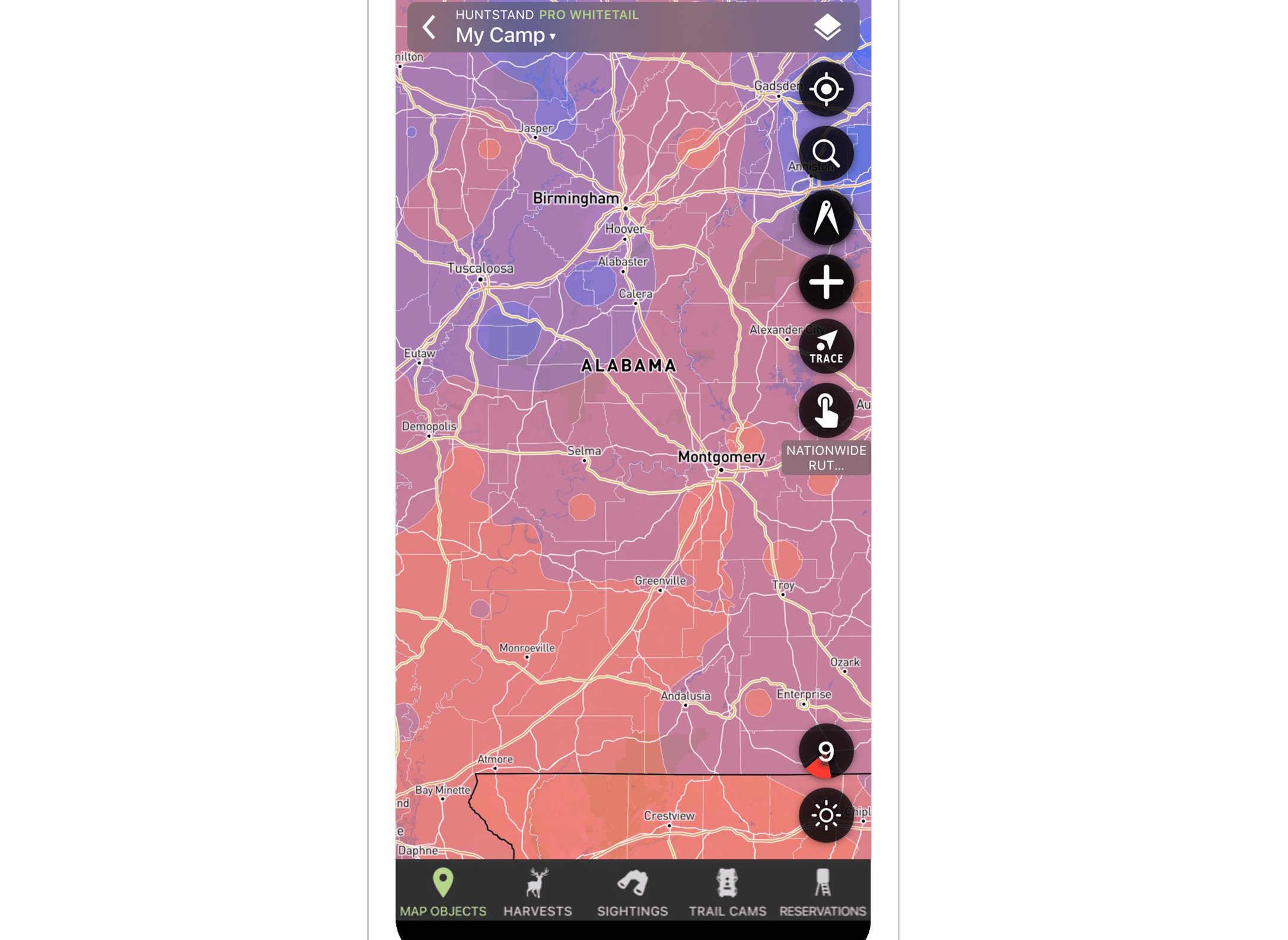 New Whitetail Rut Map A HuntStand Exclusive